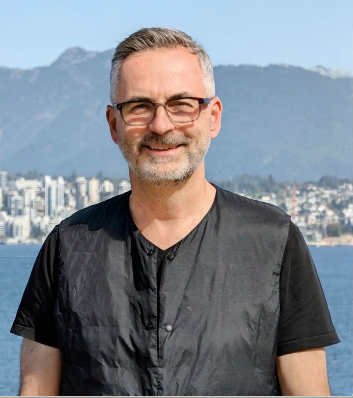 Dave Kurvers with the City of North Vancouver in the background